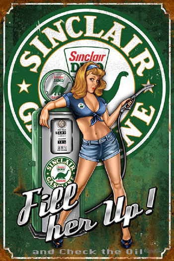 Sinclair Pin Up Girl | Garage Art