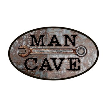 Man Cave Oval Sign