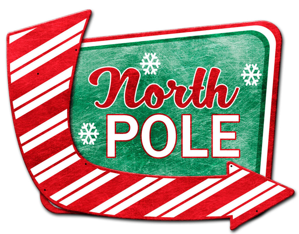 3-D North Pole Vintage Sign – Garage Art