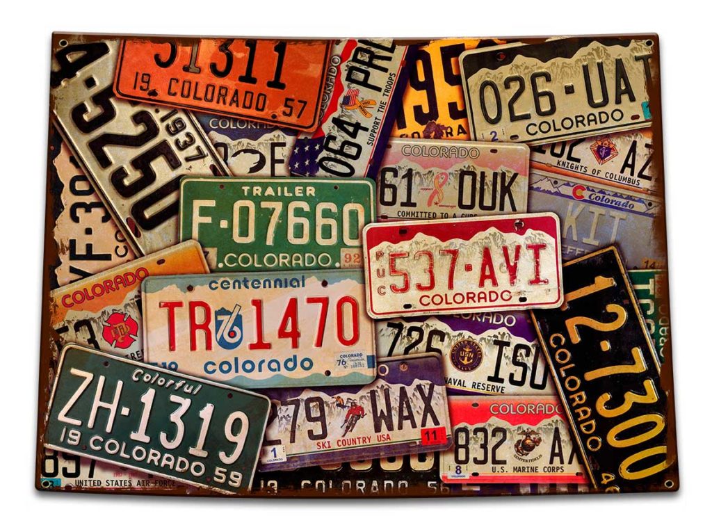 Colorado State License Plate Novelty Fridge Magnet