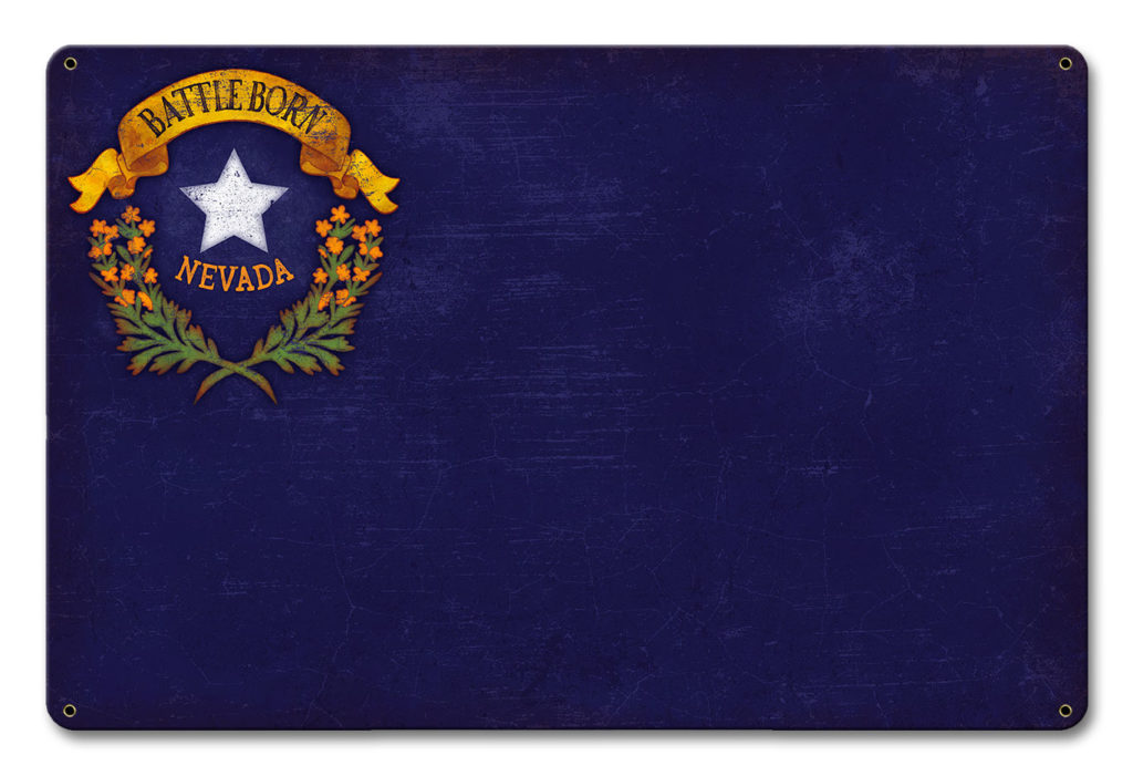 Nevada State Flag Vintage Sign Garage Art™ 8167