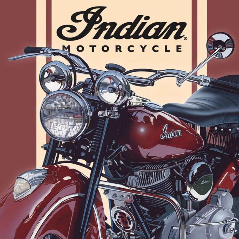 1948 Chief Indian Motorcycle America's First Tin Sign